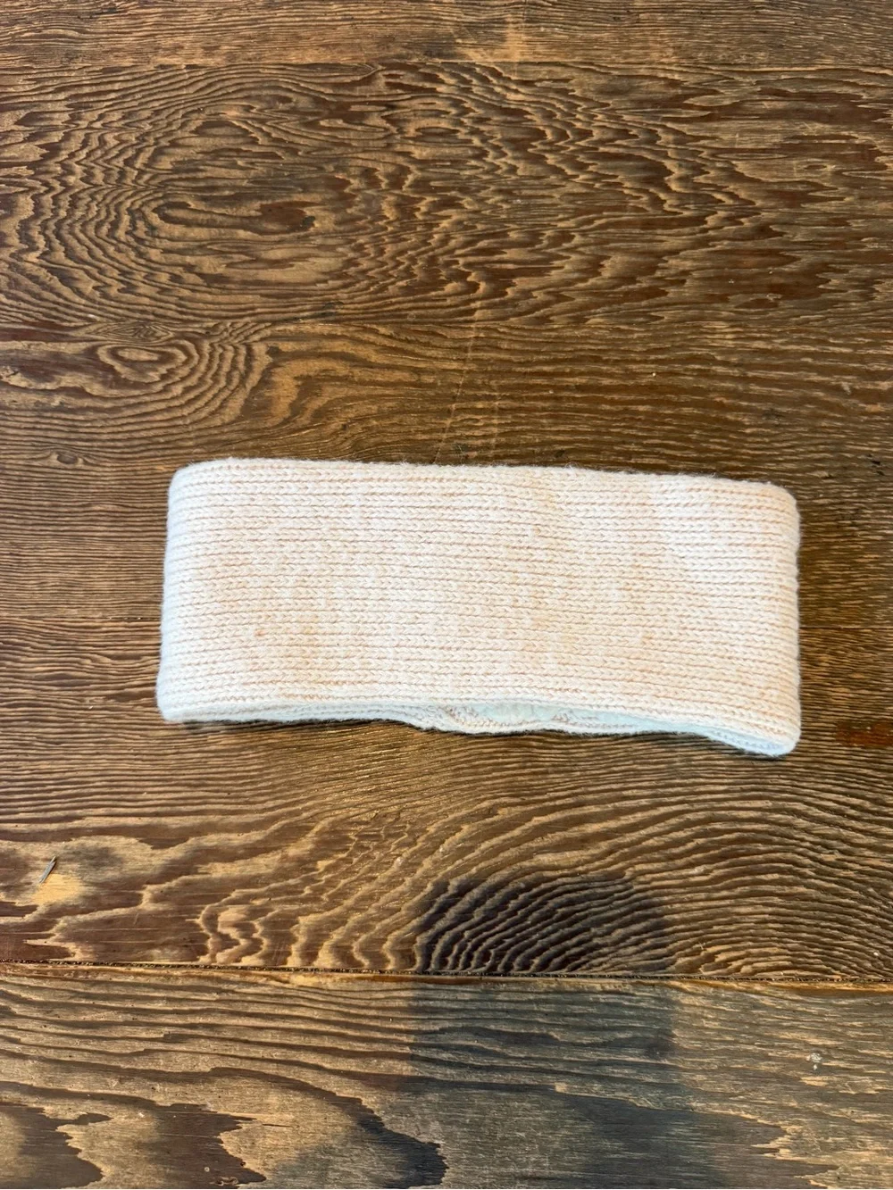 Neutral Cream Knit Headband for Women - Soft Stretch Hair Accessory